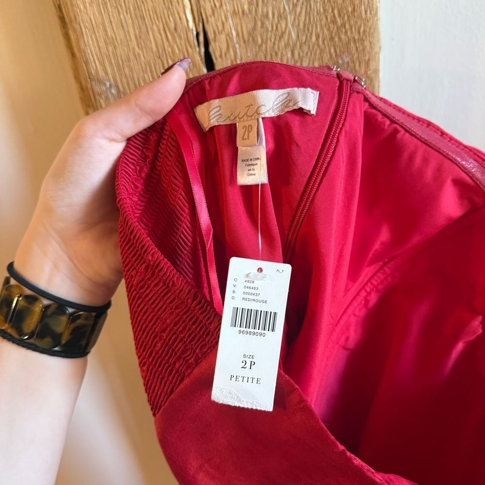 NWT Anthropologie Pink/Red Hutch Strapless Heart Maxi Dress - US 2P - Picture 12 of 12